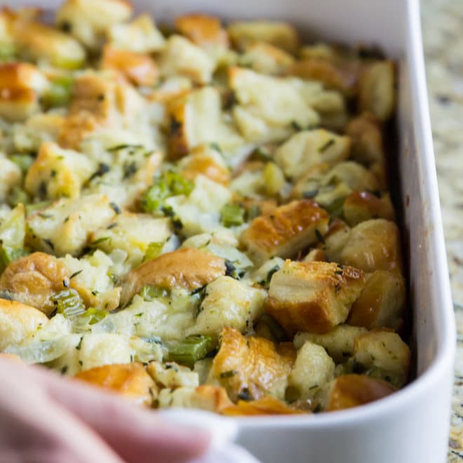 What is a recipe for classic bread stuffing?