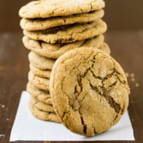 A stack of double ginger cookies.