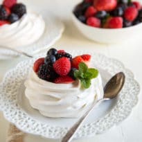 Virtually unknown outside of Wisconsin, Schaum Torte is the German equivalent of Pavlova. It's perfect topped with fresh fruit, whipped cream, or ice cream!