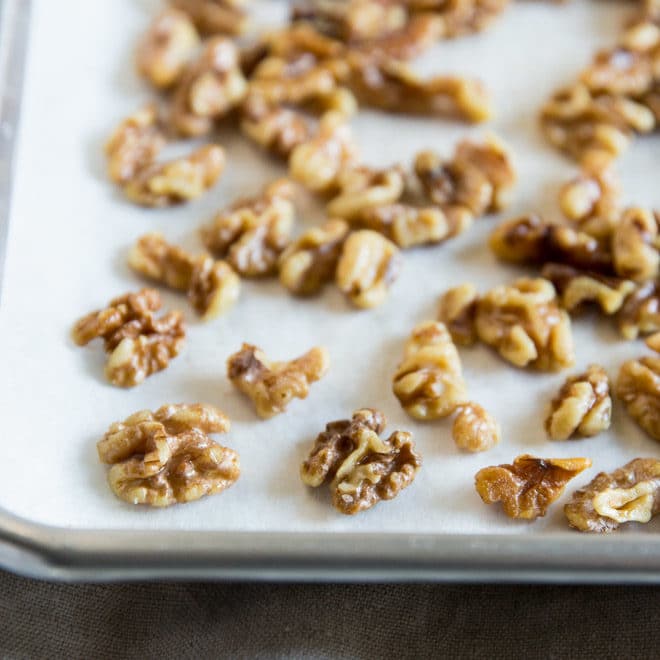 An easy recipe for how to toast walnuts in the oven or on the stove. Enhance the flavor of walnuts, then add to salads, snack mixes, baked goods, and more!