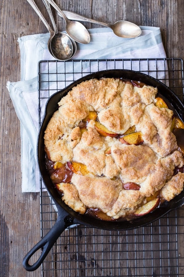 Not too sweet and perfectly spiced, there’s no better summer dessert than a warm peach cobbler, fresh out of the oven, with a scoop of vanilla bean ice cream. No need to grab a box of cake mix, because this made-from-scratch recipe comes together in a flash and bakes up into fluffy, golden brown perfection. This summer, life’s a peach!