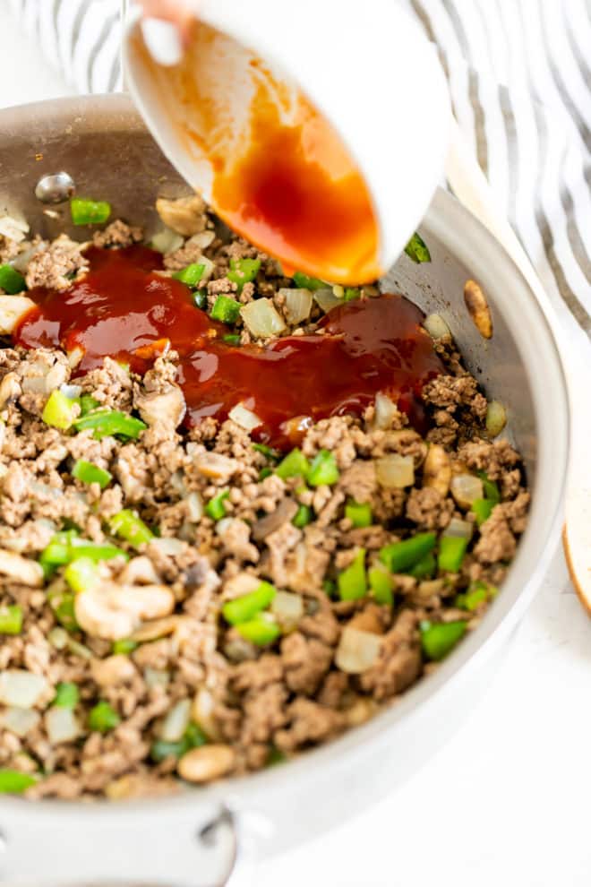 Philly Cheesesteak Sloppy Joes combines two family favorites into one crazy delicious sandwich you’ll be asked (begged) to make on a regular basis. It’s lightning-fast to make in a skillet or crockpot, and is a sure thing with kids and adults alike.