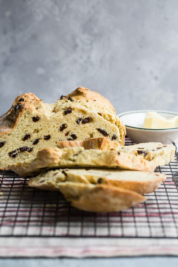 A thick slice of Traditional Irish Soda Bread, a generous smear of butter, and a cup of strong tea makes almost everything better. Buttermilk and baking soda are the magic ingredients in this fabulous yeast-free bread that needs no time to rise, and gets gobbled up fast.