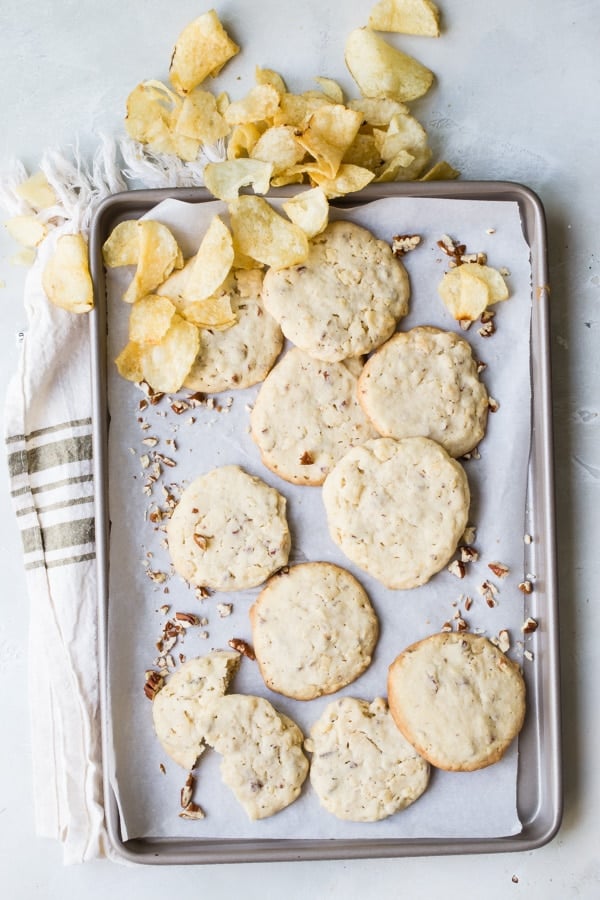 Sometimes, the most unlikely combinations turn out to be completely, mind-blowingly delicious. Take this recipe for Potato Chip Cookies, for example. It's quite possibly the perfect combo of sweet/salty, tender/crunchy; in other words, the perfect cookie.