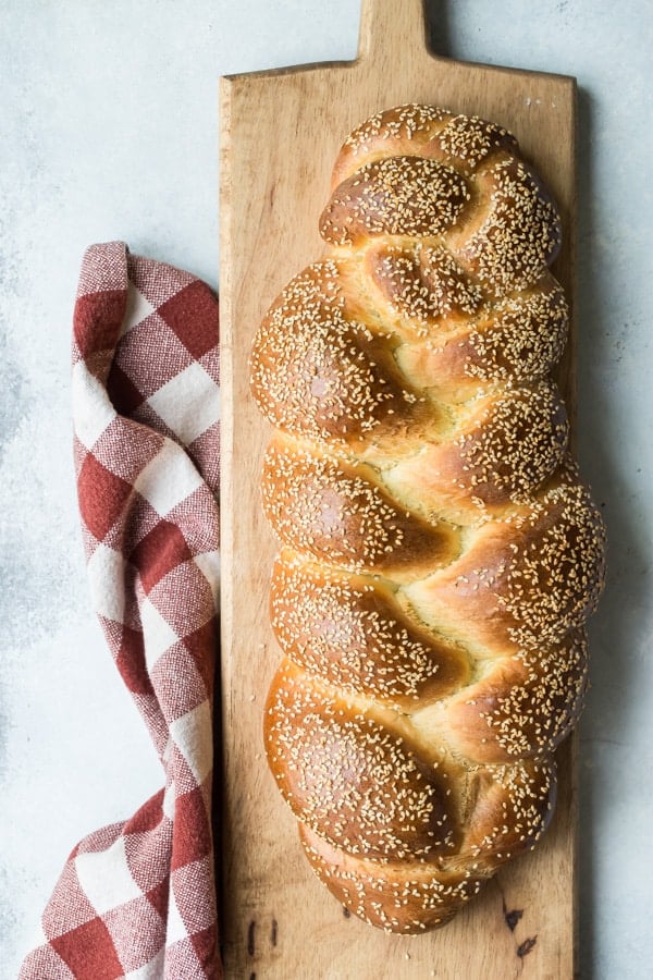 Challah is a traditional Jewish bread made every week for the Sabbath and for most Jewish holidays. I have an easy Challah recipe that is simple to master. It’s rich and decadent with a beautiful golden color and pillow-soft texture. And that three-strand plait will impress everyone at the table! 
