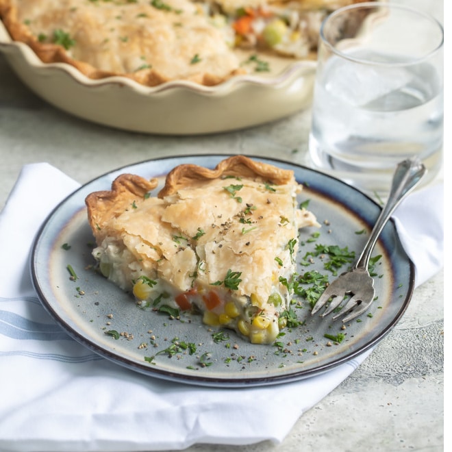 Leftover turkey never had it this good! Homemade Turkey Pot Pie, flaky crust and all, is just the thing to make when youre craving comfort food.