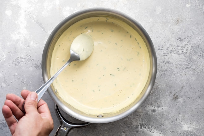 Drizzle this rich, from-scratch Mustard Cream Sauce on Prime Rib, chicken, and pork! It's ready in minutes and so creamy and decadent, you'll want to lick the plate. 