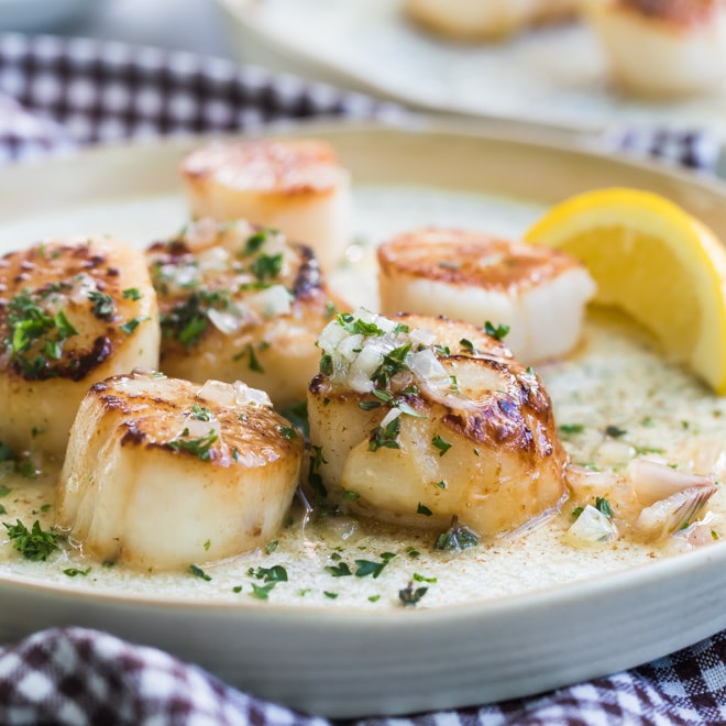 Pan Seared Scallops With Lemon Butter Recipe Culinary Hill