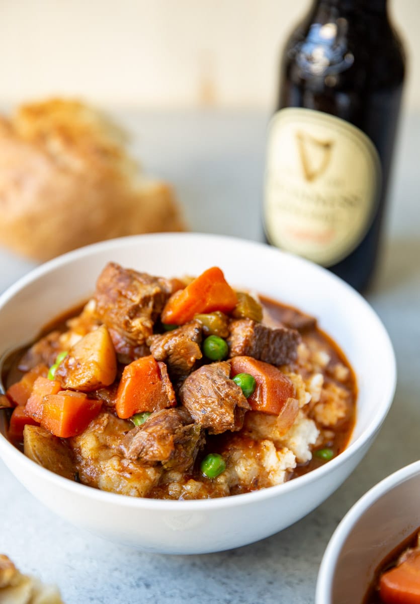 A bowl of Guinness Stew.