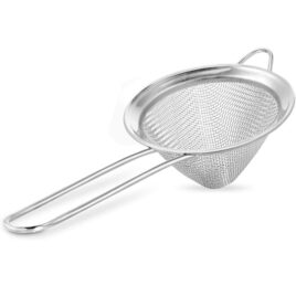 A conical strainer.