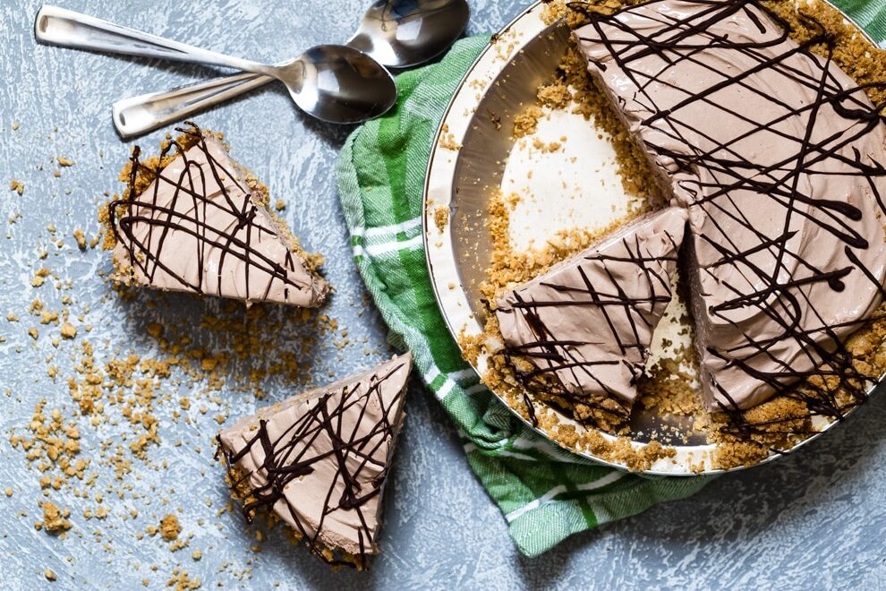 With a homemade graham cracker crust and a creamy, no-bake filling, this frozen Chocolate Cream Pie is the ultimate make-ahead dessert!