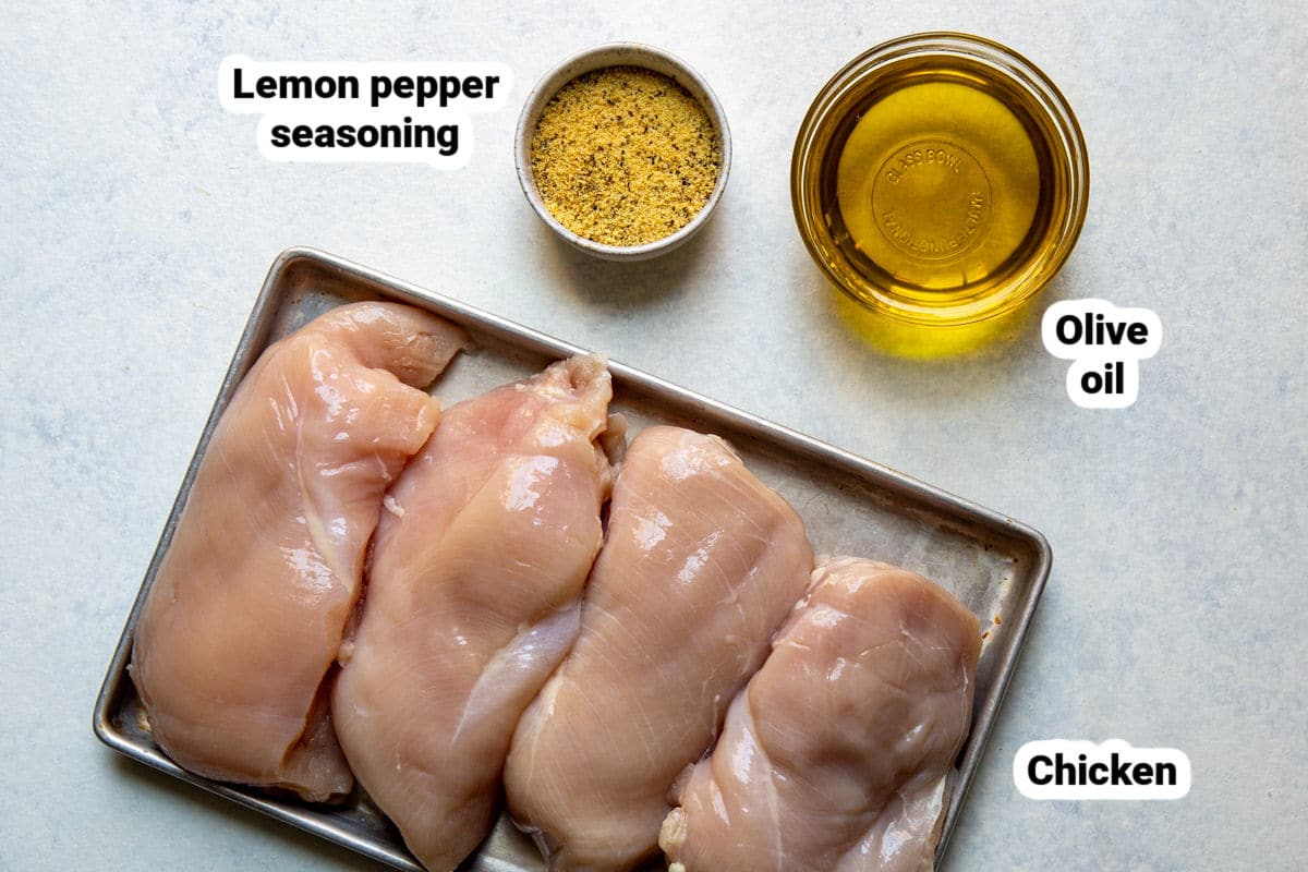 Lemon Pepper Chicken ingredients.