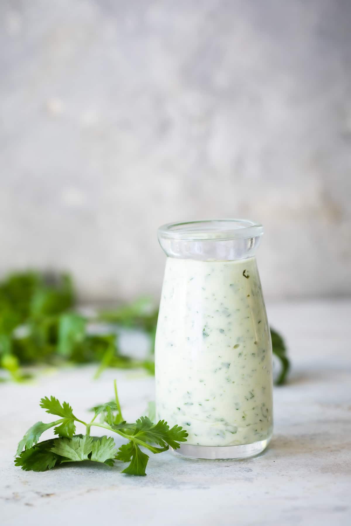 A bottle of cilantro lime dressing.