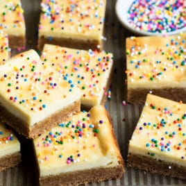 A pan filled with sugar cookie bar squares.