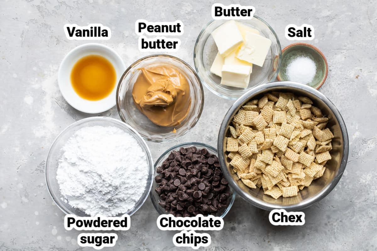 Labeled ingredients for puppy chow.