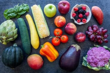 Fruits and vegetables in season for September.