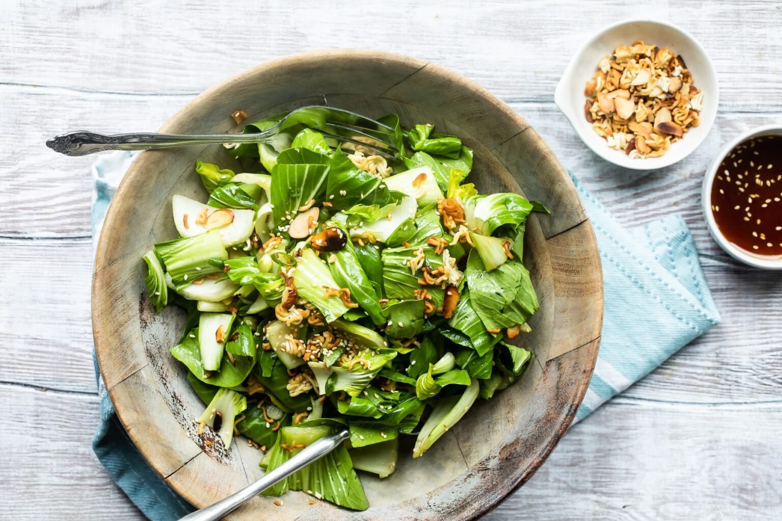 Baby Bok Choy Salad with Sesame Dressing - Culinary Hill