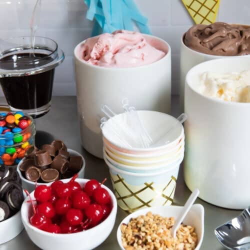 Personalized Ice Cream Toppings Bar