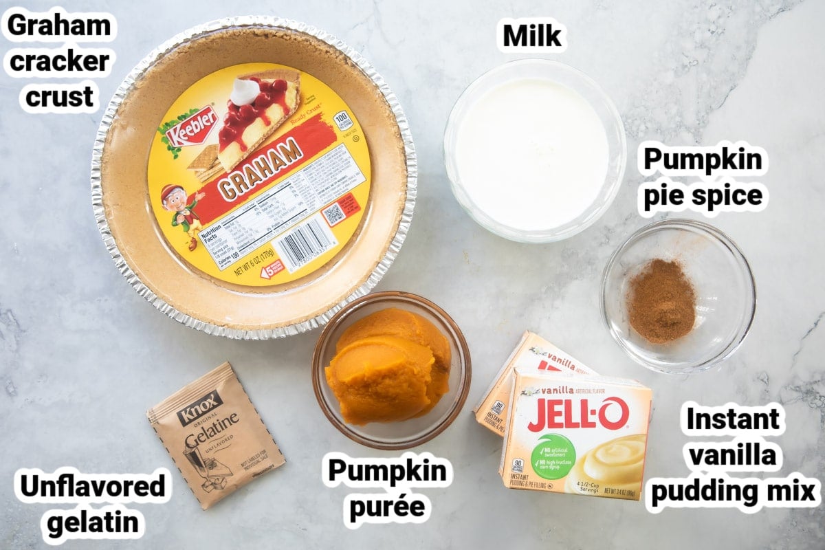 No bake pumpkin pie ingredients.