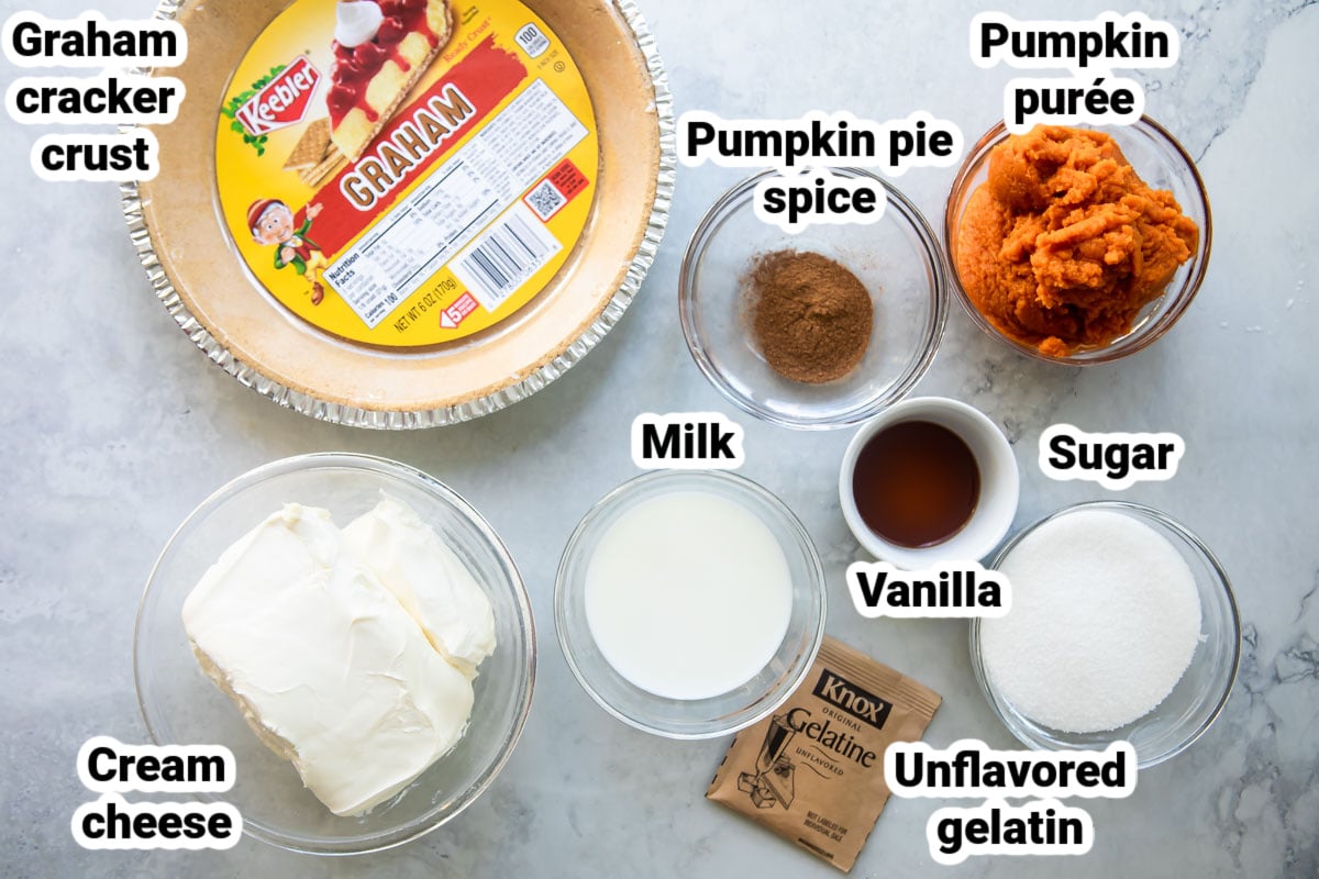 No bake pumpkin cheesecake ingredients.