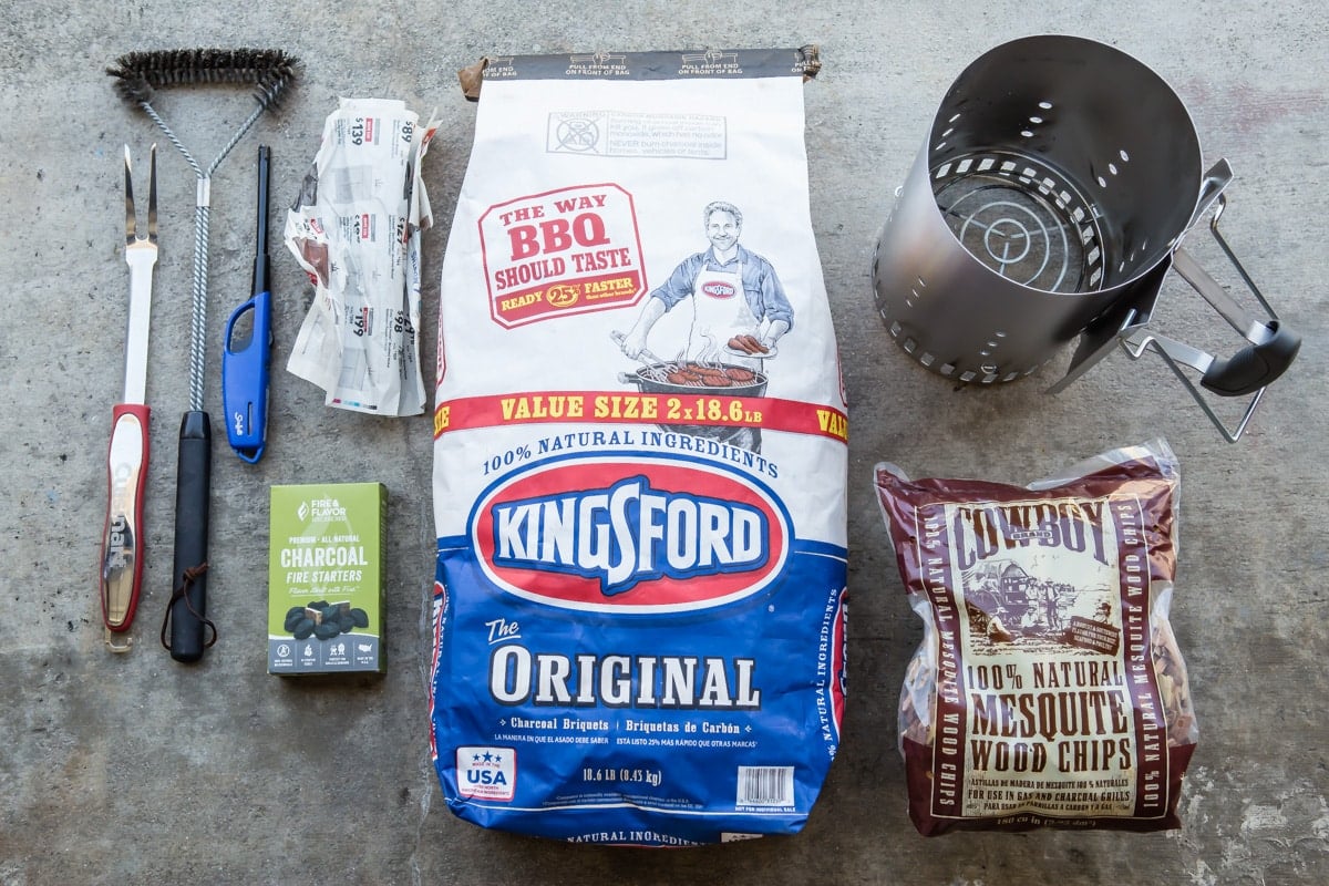 Accessories to use with a charcoal smoker.