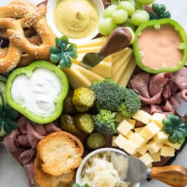 A St. Patrick's Day charcuterie board.